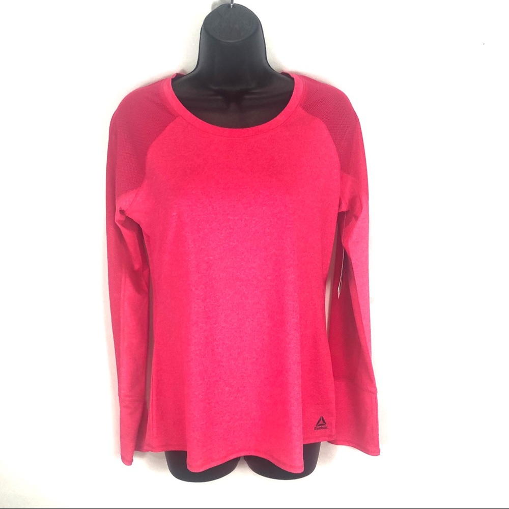 NWT Reebok pink long sleeve tee M